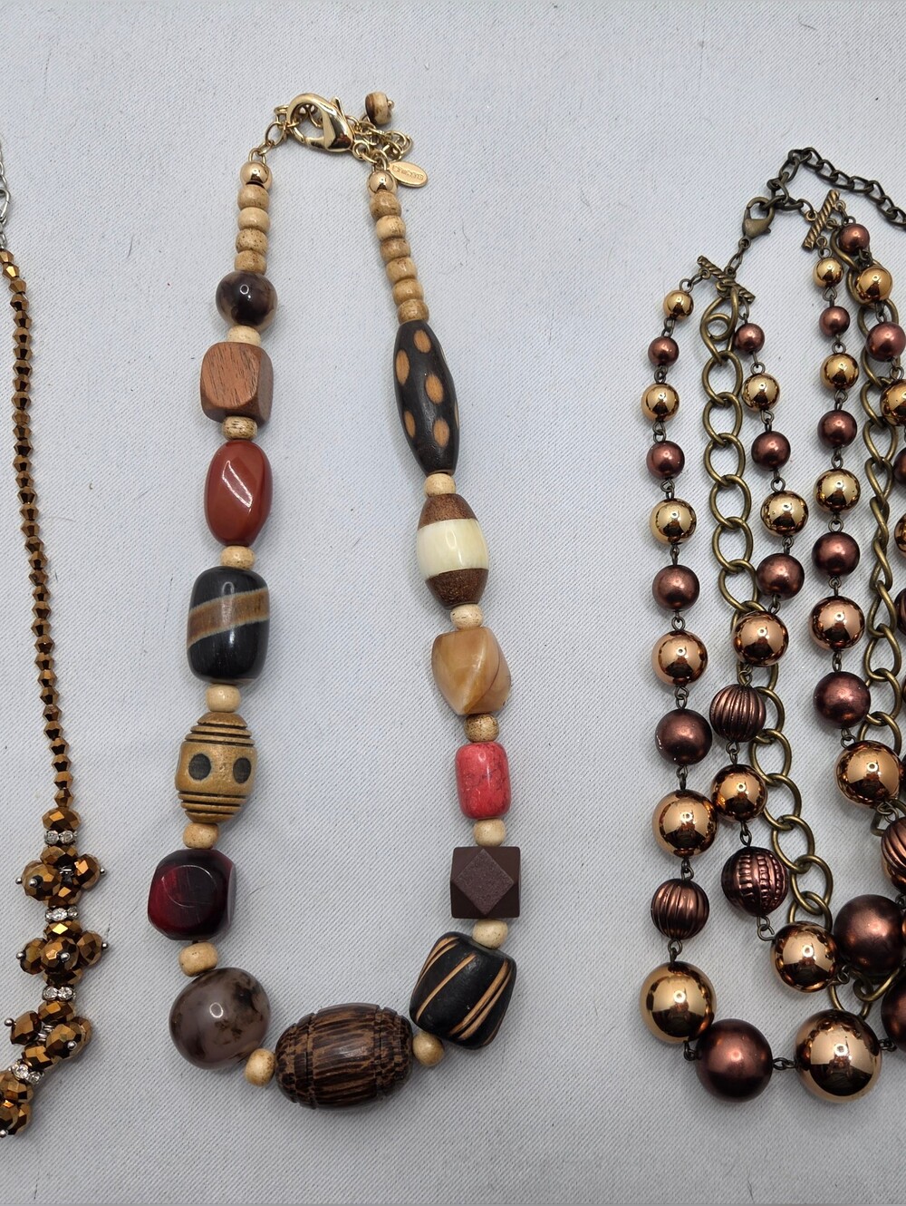 HUGE 34-Pc Vintage Jewelry Lot LUCKY, CHICOS, CLOISONNÉ Estate Necklace Bracelet - Picture 10 of 15